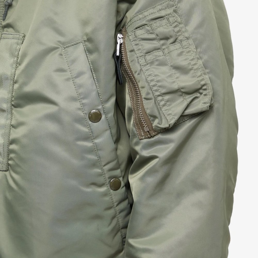 BEAMS PLUS MIL TYPE N-3B DOWN JACKET - SAGE - Picture 4 of 15